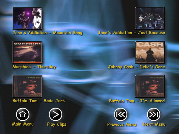 Rock Volume 1 Menu 1